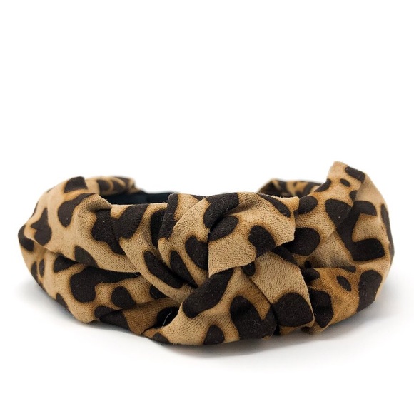 Leopard Print Knotted Headband | Knot Hairband - Picture 5 of 6